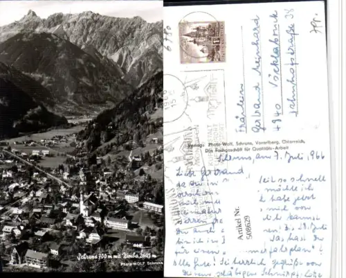 508629,Schruns Totale m. Zimba Bergkulisse pub Foto Wolf