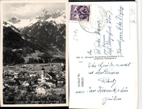 508632,Schruns im Montafon Totale m. Zimbaspitze Bergkulisse