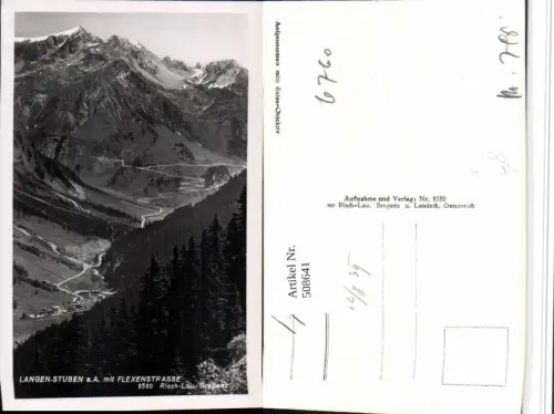 508641,Langen Stuben am Arlberg m. Felxenstraße Bergkulisse pub Risch-Lau 8580