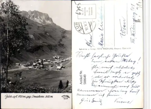 508649,Zürs am Arlberg Totale geg. Omeshorn Bergkulisse pub Risch-Lau 10117