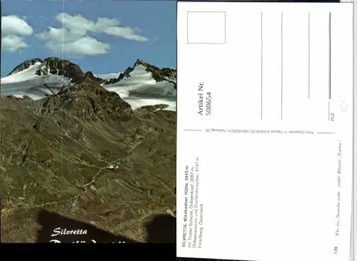 508654,Silvretta Wiesbadener-Hütte b. Partenen m. Dreiländerspitze Bergkulisse