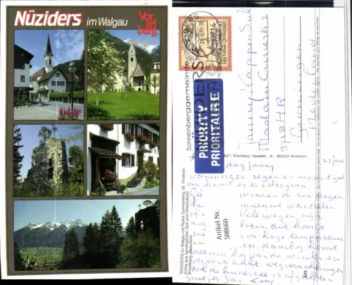 508660,Nüziders im Walgau Kirche Haus Ruine Mehrbildkarte