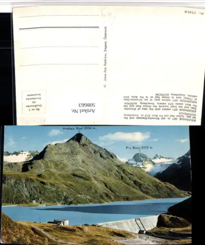 508663,Bielerhöhe Silvretta-Stausee b. Gaschurn Bergkulisse pub Risch-Lau 33468