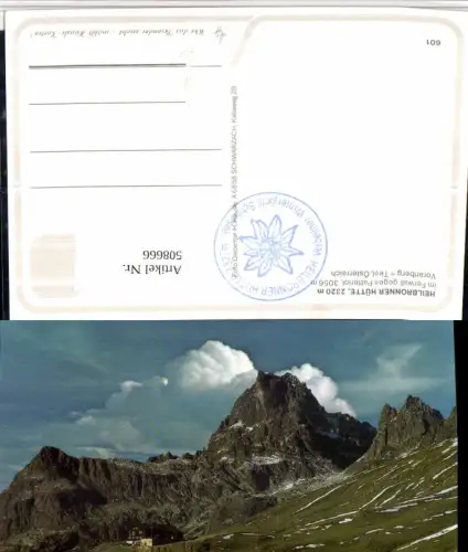 508666,Heilbronner-Hütte Berghütte b. Gaschurn geg. Patteriol Bergkulisse