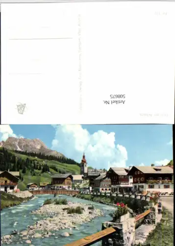 508675,Lech am Arlberg Teilansicht Fluss Bergkulisse pub Foto Rhomberg