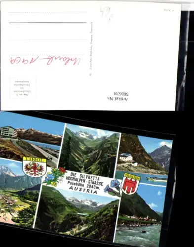 508678,Silvretta Hochalpenstraße b. Gaschurn Stausee Mehrbildkarte pub Risch-Lau