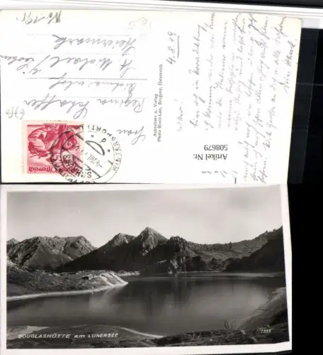 508679,Douglashütte am Lünersee b. Vandans Bergkulisse pub Risch-Lau 7326