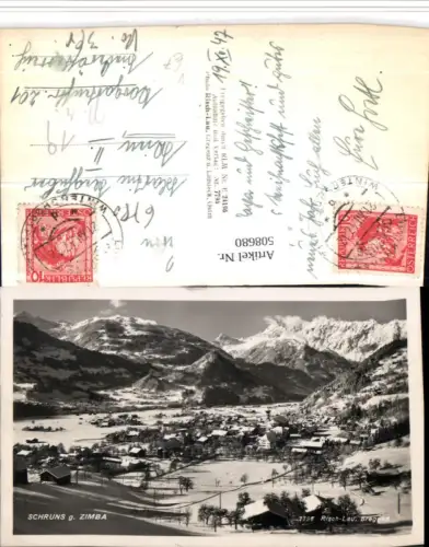 508680,Schruns Totale geg. Zimba Bergkulisse Winterbild pub Risch-Lau 7796
