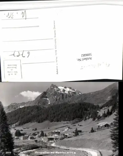 508682,Gargellen Teilansicht m. Madrisa Bergkulisse pub Risch-Lau 3919
