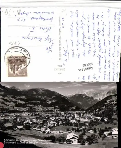 508683,Schruns u. Tschagguns Totale geg. Vandanser Bergkulisse pub Risch-Lau 5757