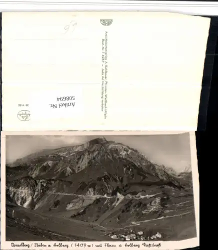 508694,Stuben am Arlberg Totale m. Flexenstraße Bergkulisse