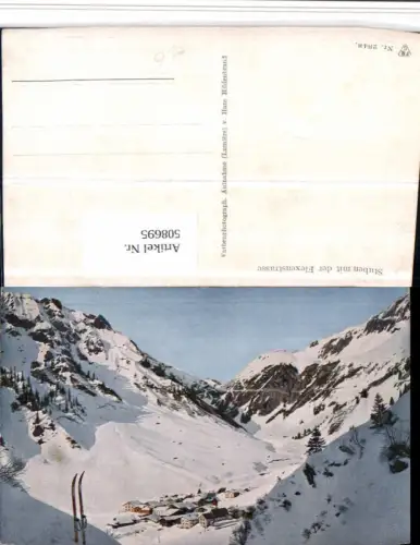 508695,Stuben am Arlberg Totale m. Flexenstraße Bergkulisse Winterbild