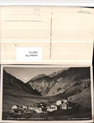 508715,Stuben am Arlberg Totale m. Flexenstraße pub Risch-Lau 1112