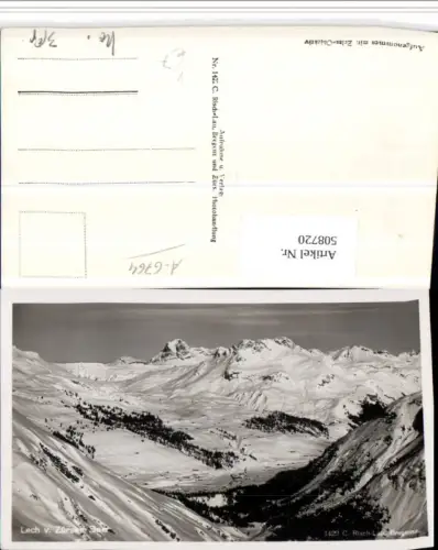 508720,Lech Totale vom Zürser-See Bergkulisse pub Risch-Lau 1422
