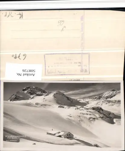 508726,Wiesbadenerhütte Berghütte b. Partenen Bergkulisse pub Otto Steiner