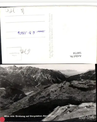 508734,Blick vom Gratweg auf Bergstation Kapellalpe b. Schruns pub Foto Wolf