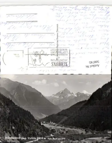 508745,St. Gallenkirch Totale geg. Vallüla Bergkulisse pub Risch-Lau 277