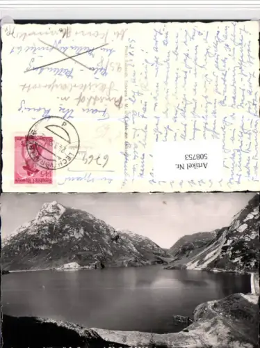 508753,Ravensburgerhütte m. Spullersee b. Lech Bergkulisse pub Foto Schmidt