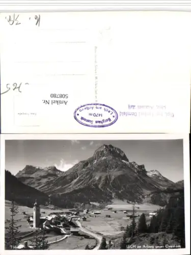 508780,Lech am Arlberg Totale geg. Omeshorn Bergkulisse pub Foto Schmidt 734