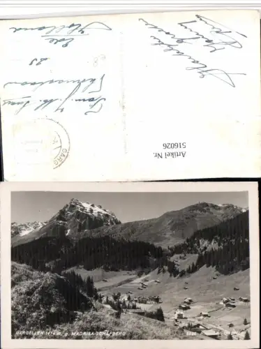 516026,Gargellen Totale geg. Madrisa-Schafberg Bergkulisse