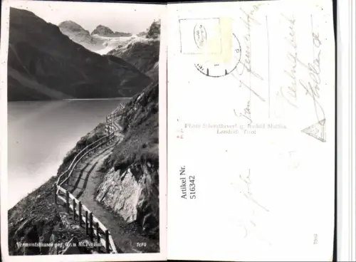 516342,Vermuntstausee b. Partenen geg. Piz Buin Bergkulisse