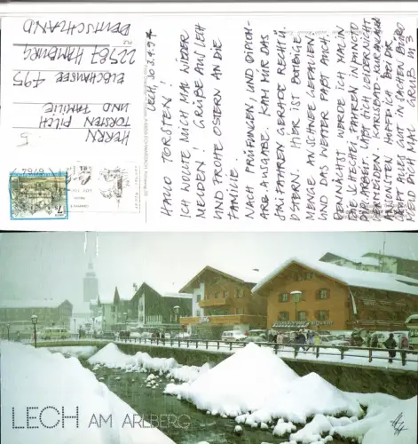517844,Lech am Arlberg Restaurant Schneider Detailansicht um 1965 Überformat RRR! 25X10 cm