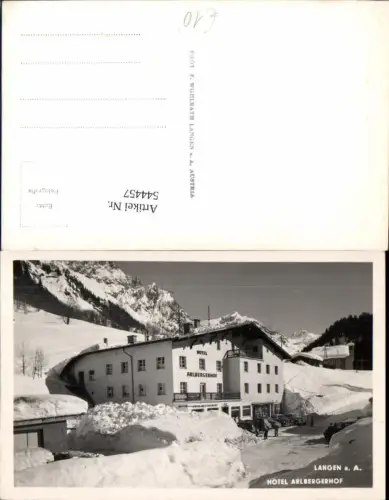 544457,tolle Foto-AK Langen am Arlberg Klösterle Hotel Arlbergerhof