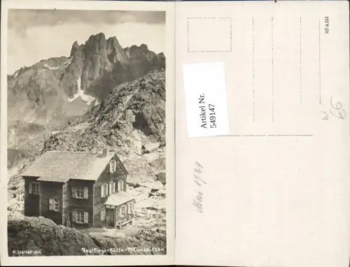 549147,tolle Foto-AK Reutlinger Hütte Pflunspitzen Klösterle Bludenz pub Steiner