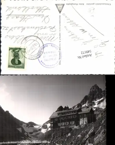 549172,Saarbrückerhütte b. Kromertal Partenen Parthenen Gaschurn