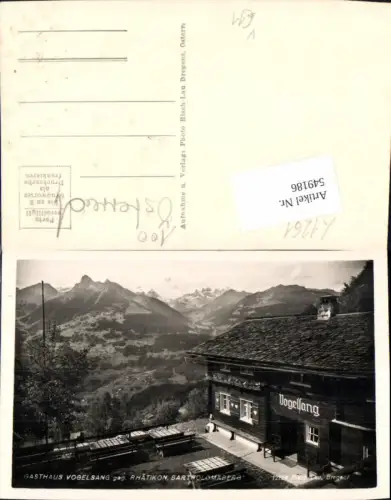 549186,Bartholomäberg b. Bludenz Vogelsang Gasthaus pub Risch Lau 12129