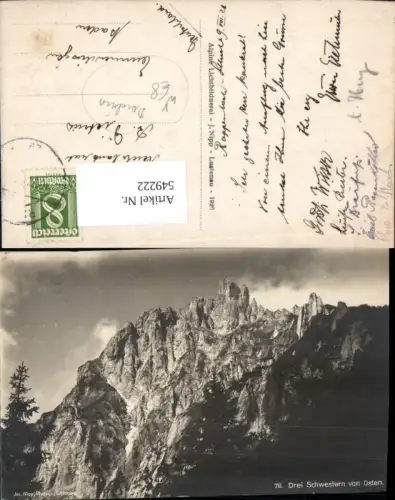549222,tolle Foto-AK Drei Schwestern b. Nenzing Bludenz Schlins Röns Raggal pub Nipp 76