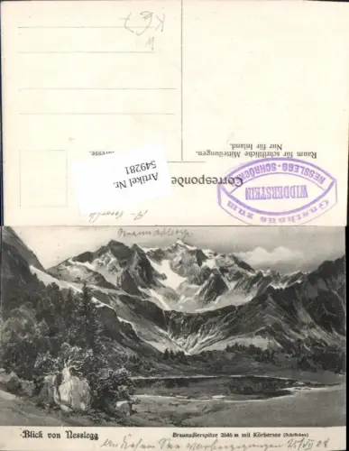 549281,Blick von Nesslegg Schröcken Körbersee