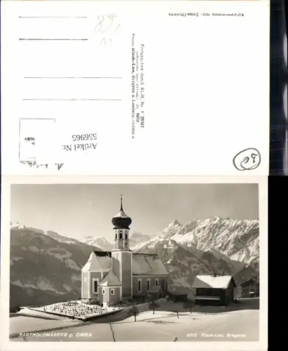 556965,Bartholomäberg g. Zimba Bludenz pub Risch Lau 8010