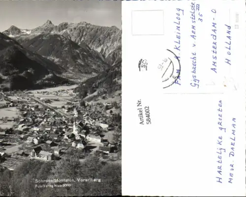 584002,Foto Ak Schruns im Montafon Totale pub Verlag Nipp 3060