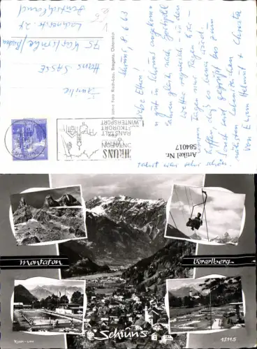 584017,Mehrbild Ak Schruns im Montafon Schwimmbad Hochjochbahn Minigolfanlage pub Risch-Lau 15115