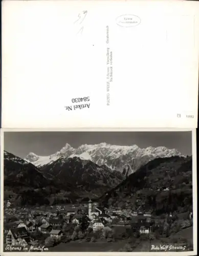 584030,Foto Ak Schruns im Montafon Ansicht pub Wolf