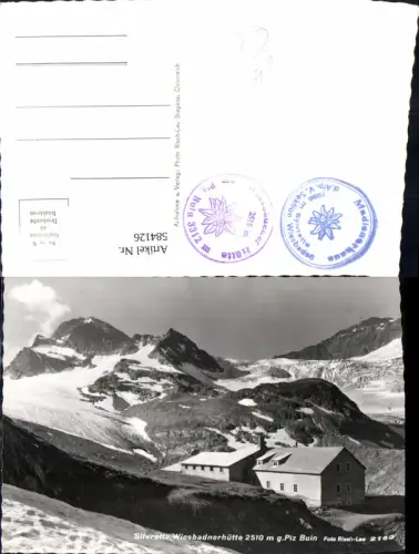 584126,Partenen Gaschurn Silvretta Wiesbadner Hütte geg. Piz Buin pub Risch-Lau 2160