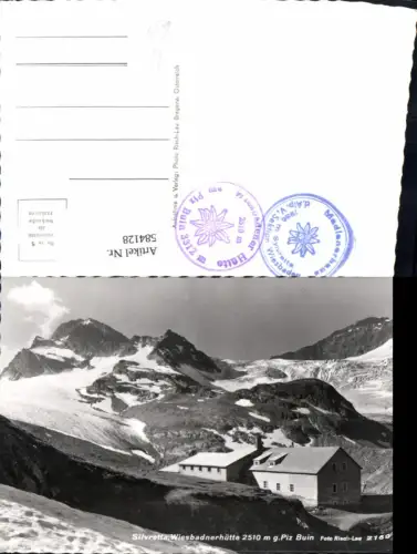 584128,Partenen Gaschurn Silvretta Wiesbadner Hütte geg. Piz Buin pub Risch-Lau 2160