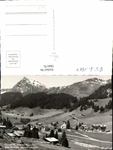 584170,Gargellen Sankt Gallenkirch i. Montafon geg. Madrisa pub Risch-Lau 16520