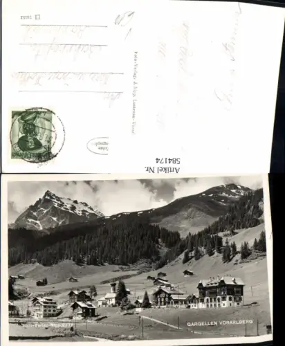 584174,Foto Ak Gargellen Sankt Gallenkirch Ansicht pub J. Nipp 2777