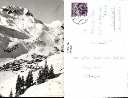 584208,Foto Ak Zürs Lech am Arlberg Totale i. Winter