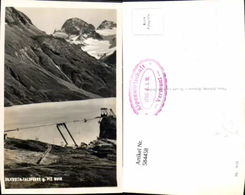 584458,Foto Ak Silvretta-Stausee Silvretta Talsperre g. Piz Buin Partenen