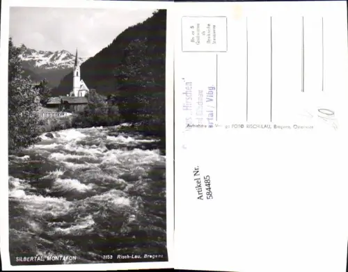 584485,Foto Ak Silbertal Montafon Kirche pub Risch-Lau 7153