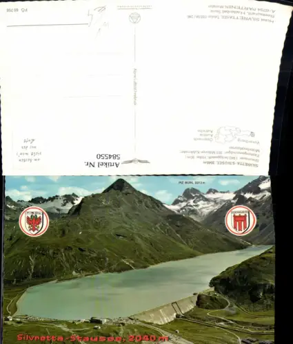 584550,Silvrettastausee Stausee Partenen Gaschurn pub Alpine Luftbild FÖ 60756