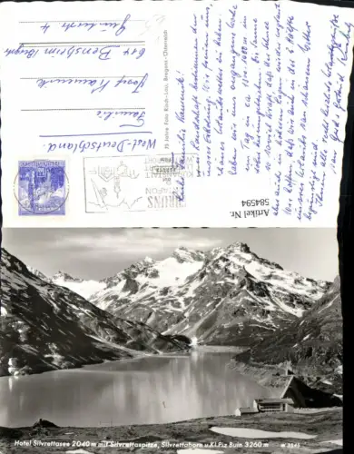 584594,Partenen Gaschurn Hotel Silvrettastausee Stausee Silvrettahorn u. Kl. Piz Buin pub Risch-Lau W 3545