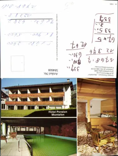 584608,Mehrbild Ak Schruns Hotel Pension Montafon Hallenbad Gästezimmer