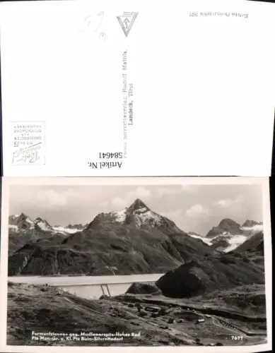 584641,Foto Ak Partenen Gaschurn Fermuntstausee Vermuntstausee geg. Madlenerspitz Stausee