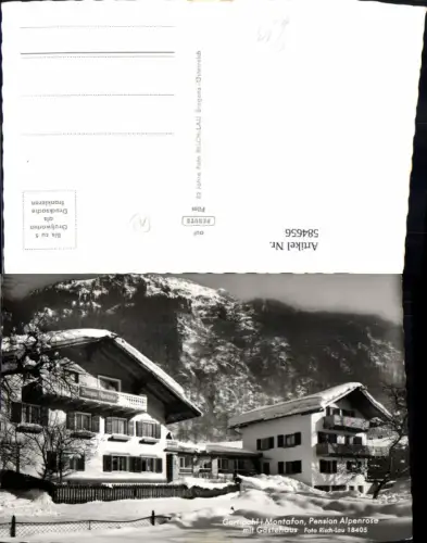 584656,Foto Ak Gortipohl Sankt Gallenkirch Pension Alpenrose m. Gästehaus i. Winter pub Risch-Lau 18405