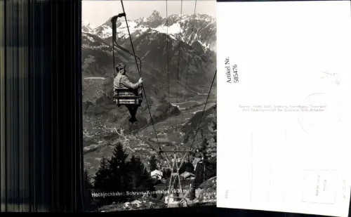 585476,Foto Ak Hochjochbahn Schruns Kapellalpe Sessellift Seilbahn