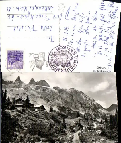 585560,Lindauer Hütte Tschagguns m. 3. Türme Drusenfluh u. Öfenpass pub Risch-Lau W 11639